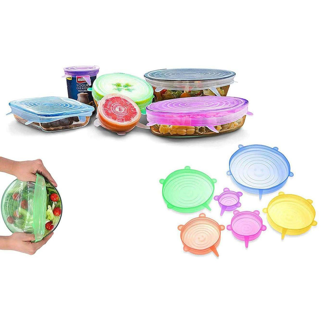 6-Pack: Stretchable Silicone Cover Lids
