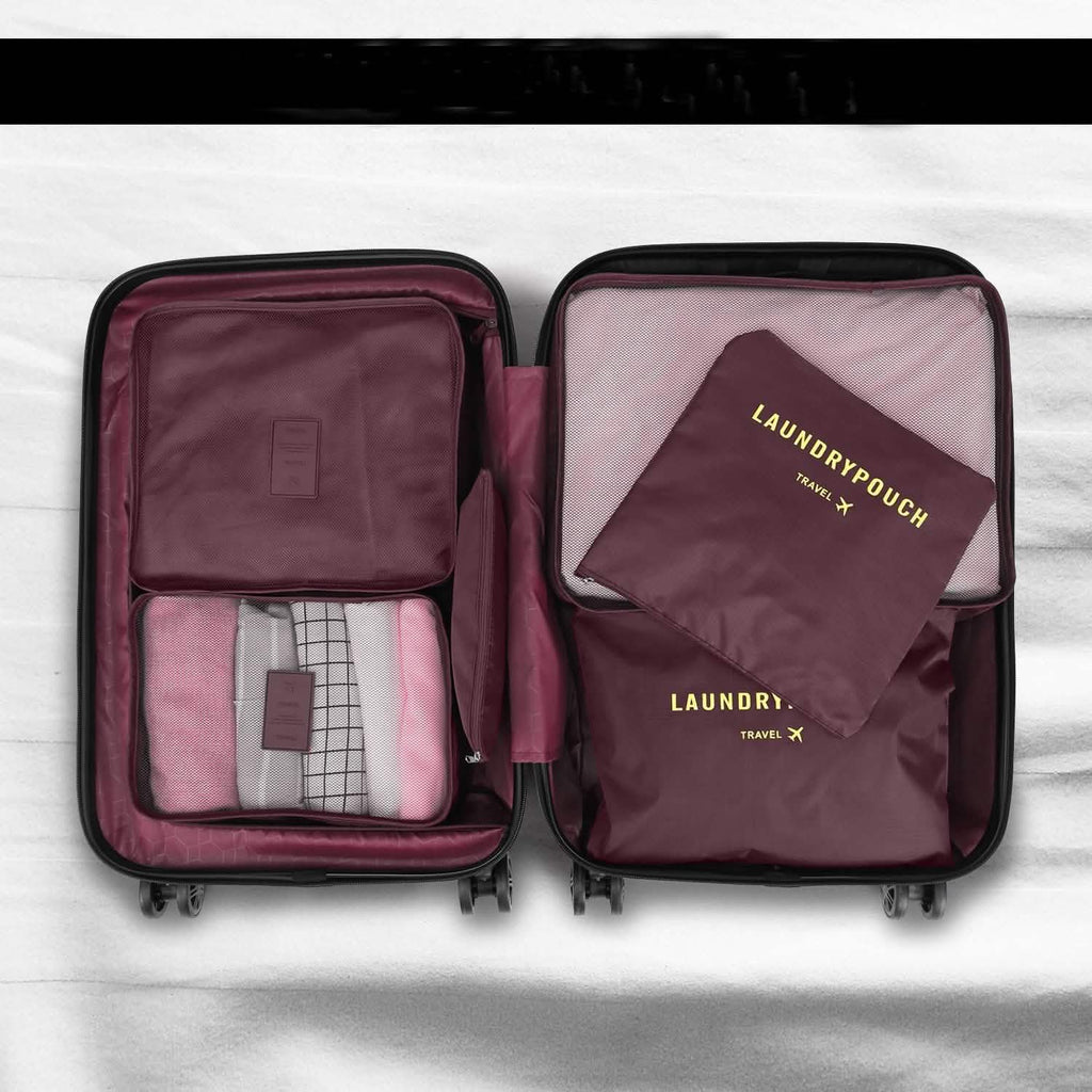 6-Pack: Travel Storage Bag Set Packing Cube Organizer
