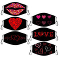 6-Pack: Valentines Fun Super Soft Reusable Non-Medical Face Masks