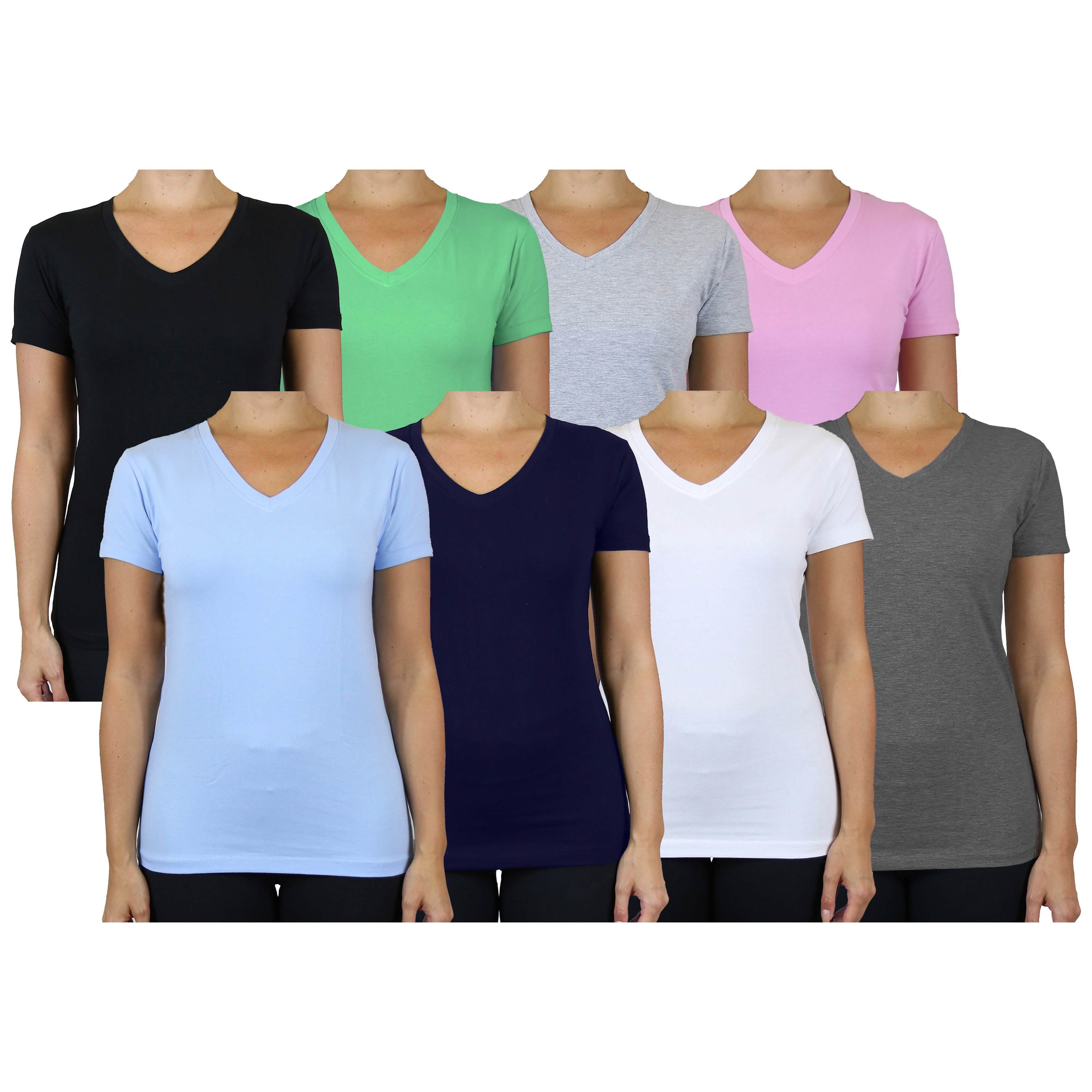 6-Pack: Women's Assorted Short Sleeve V-Neck Tees
