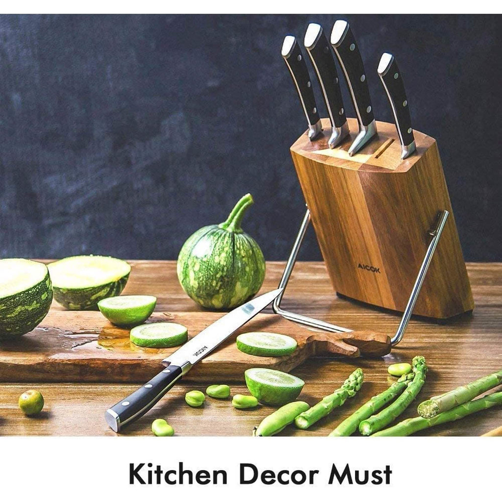 6-Piece: Aicok German Stainless Steel Kitchen Knife Set