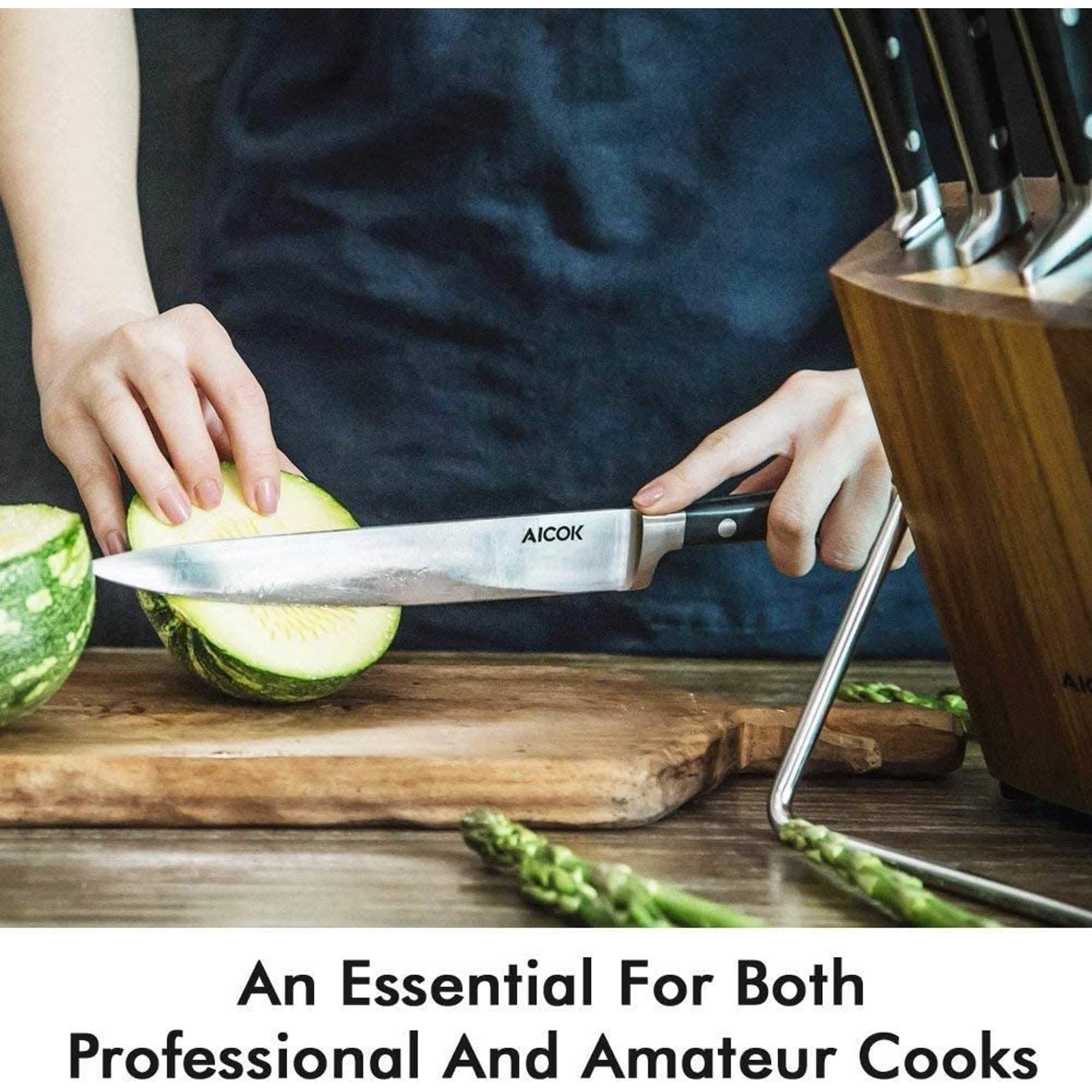 6-Piece: Aicok German Stainless Steel Kitchen Knife Set