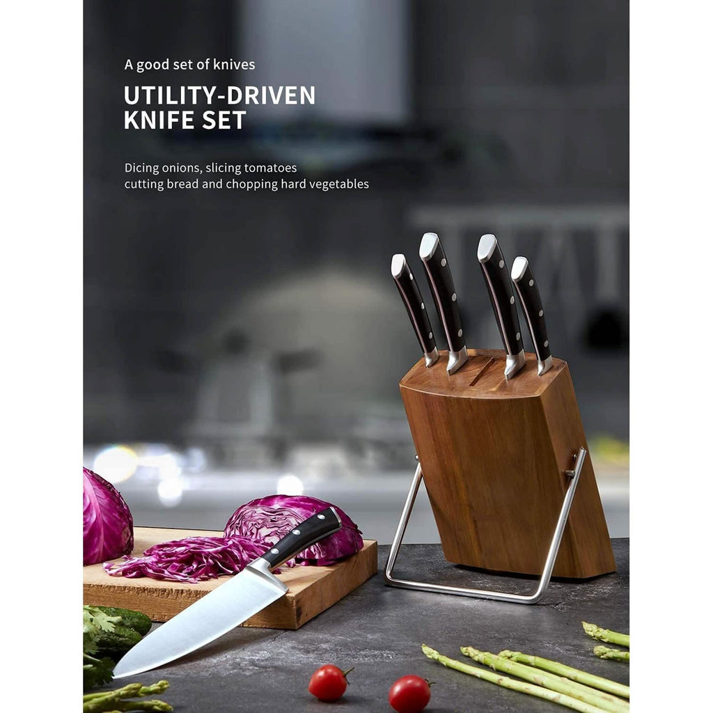 6-Piece: Aicok German Stainless Steel Kitchen Knife Set