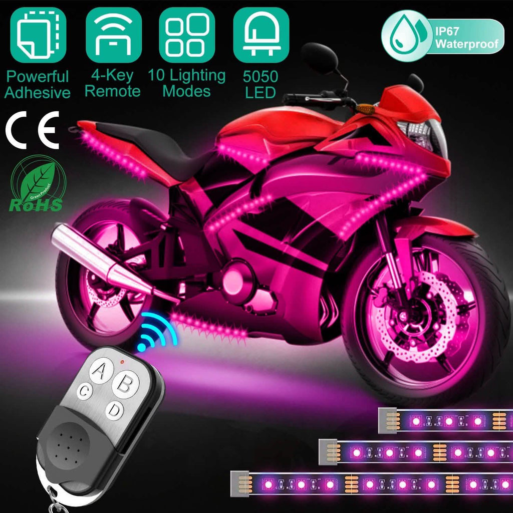 6-Piece: Motorcycle LED Light Strips