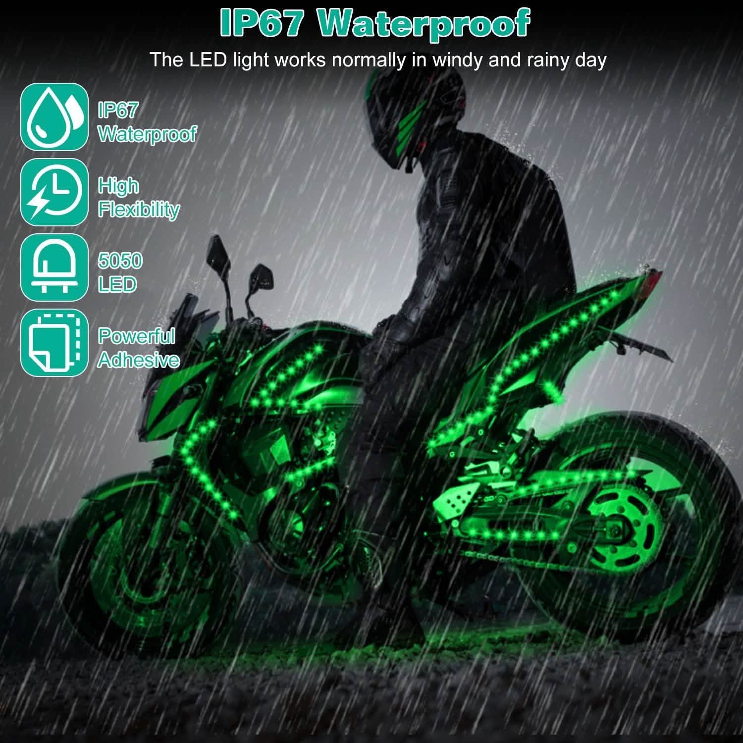 6-Piece: Motorcycle LED Light Strips