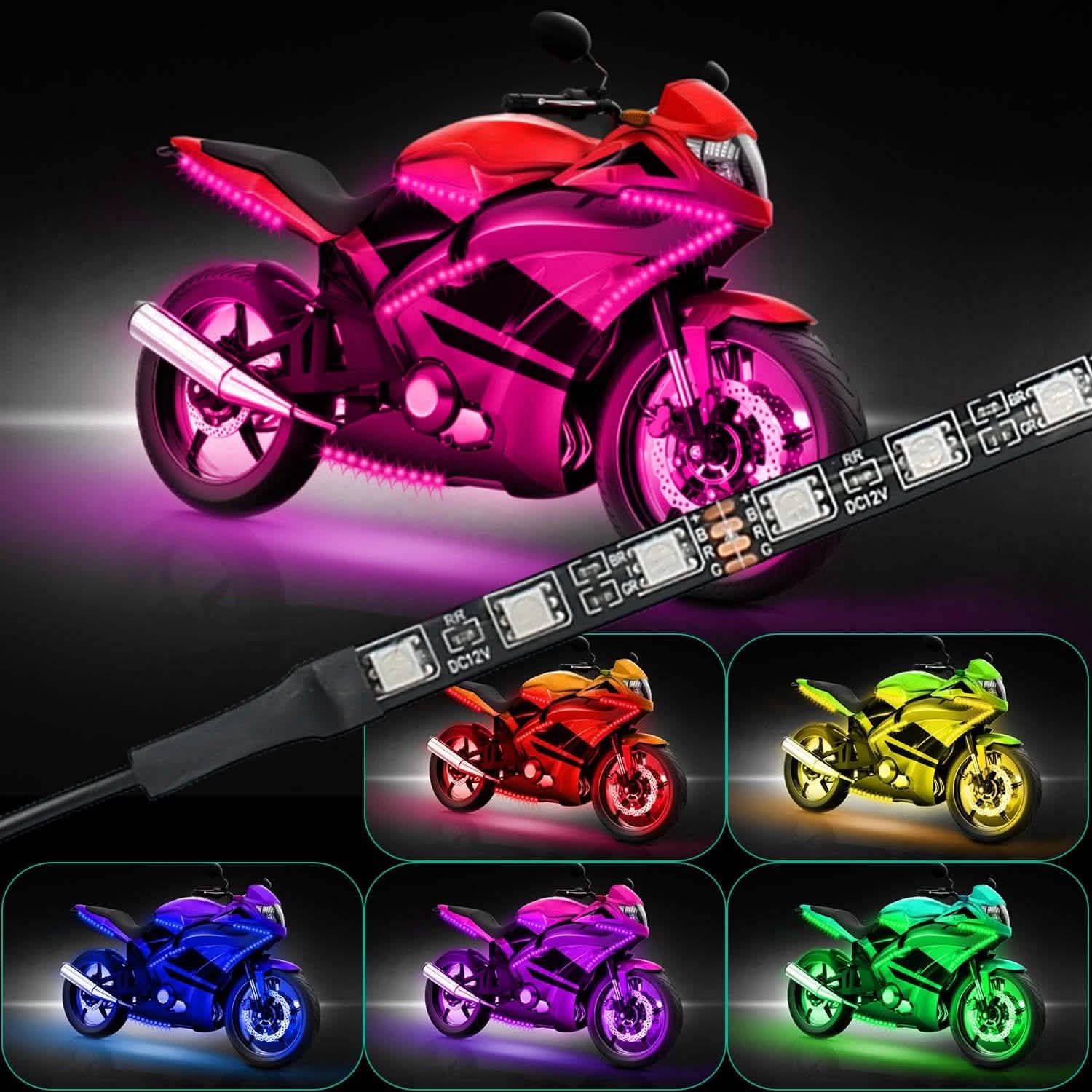 6-Piece: Motorcycle LED Light Strips