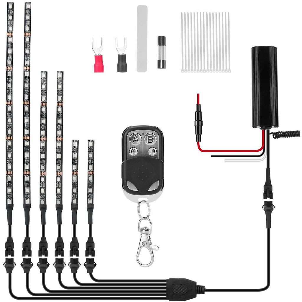 6-Piece: Motorcycle LED Light Strips