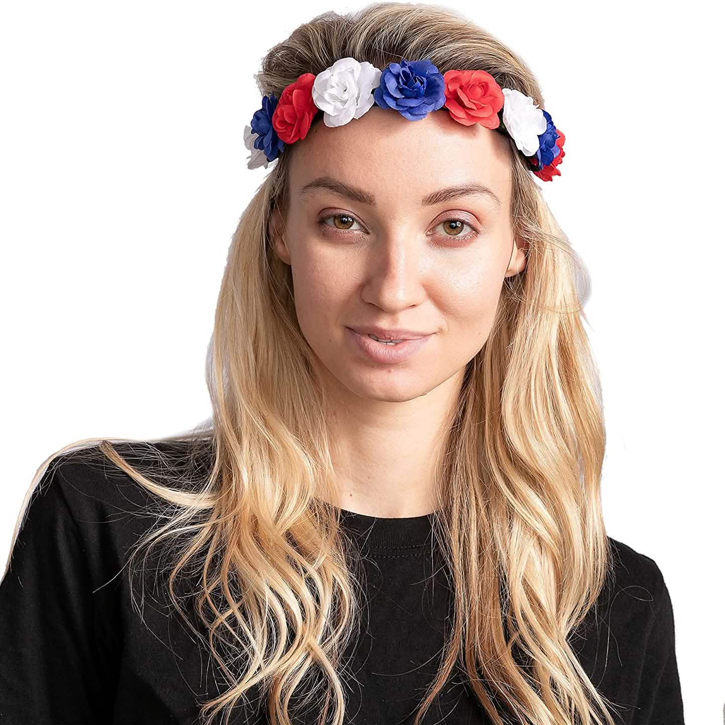 6-Piece: Patriotic Flower Headbands