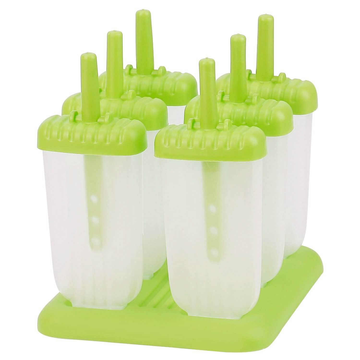 6-Piece: Popsicle Molds Reusable Ice Cream DIY Ice Pop Maker