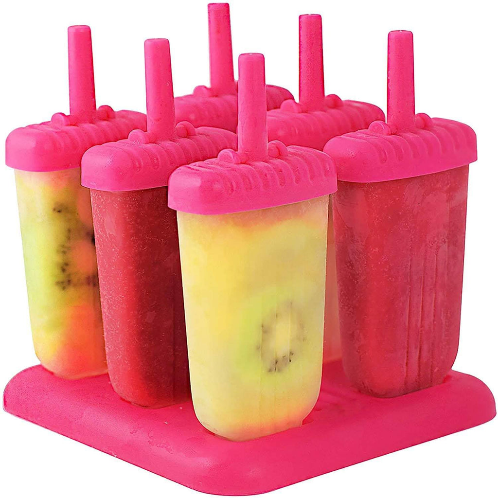 6-Piece: Popsicle Molds Reusable Ice Cream DIY Ice Pop Maker