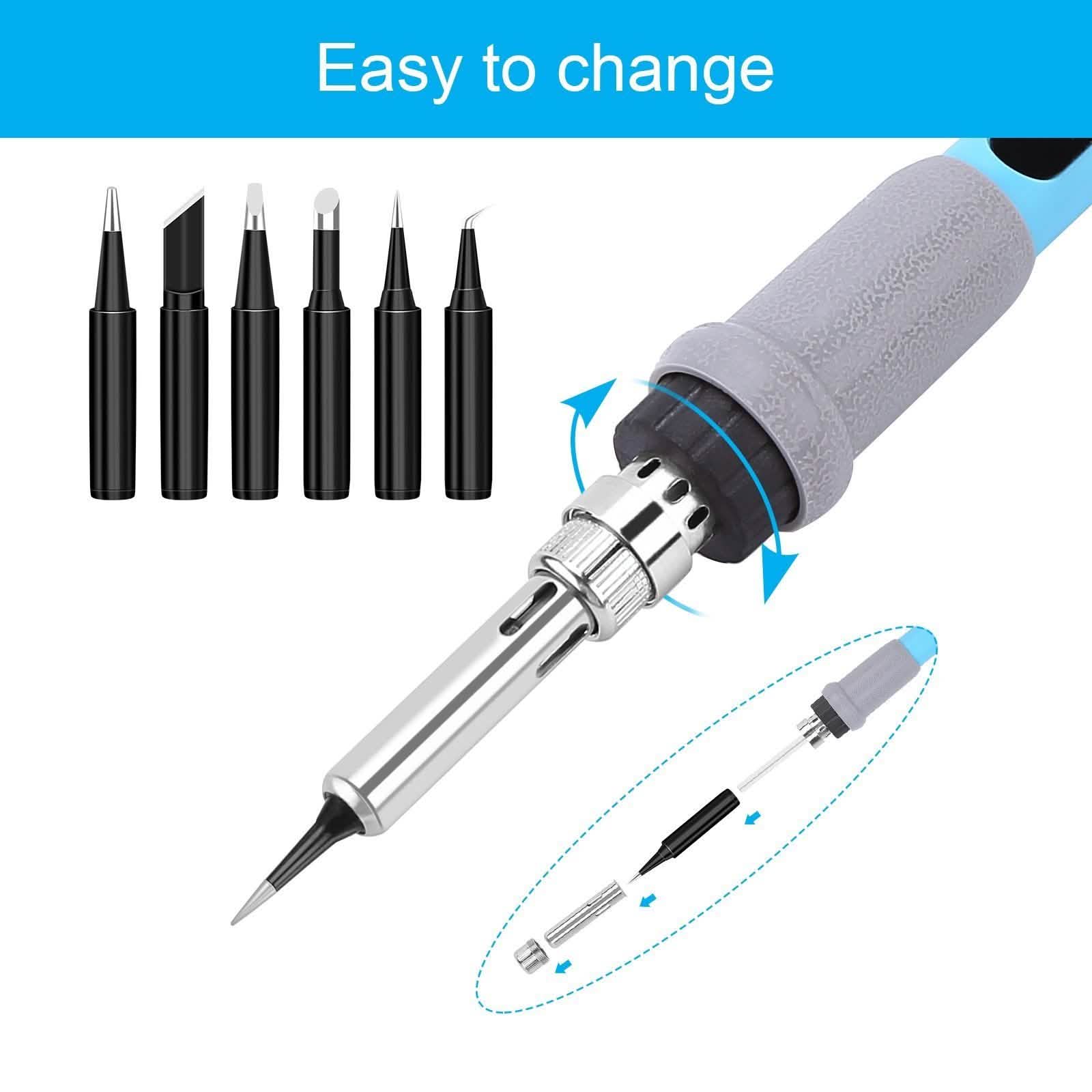 6-Piece Set: 900M-T Series Soldering Iron Tips