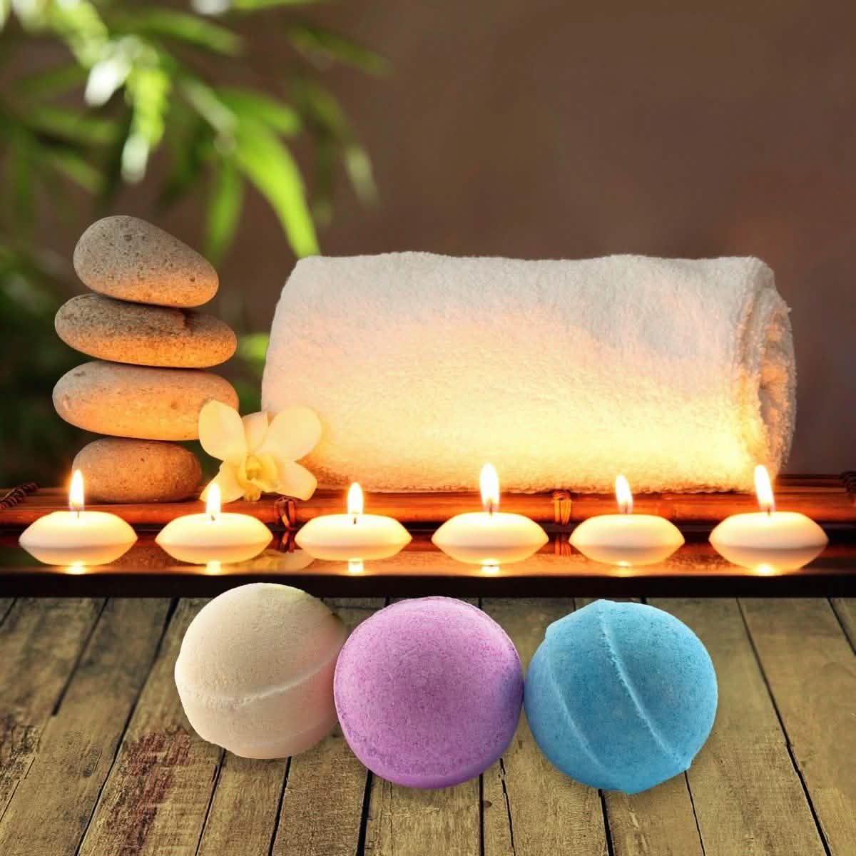 6-Piece Set: Organic Handmade Bath Bombs