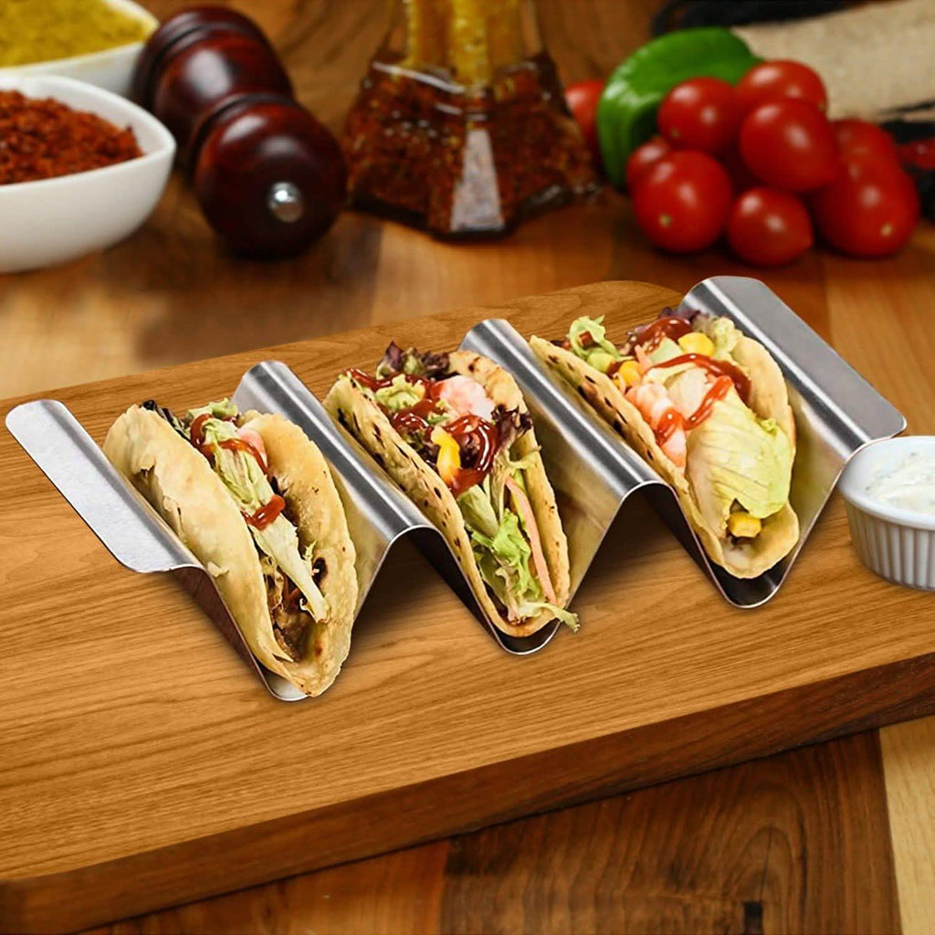 6-Piece: Stainless Steel Taco Holders