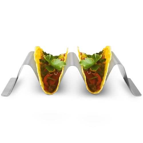6-Piece: Stainless Steel Taco Holders