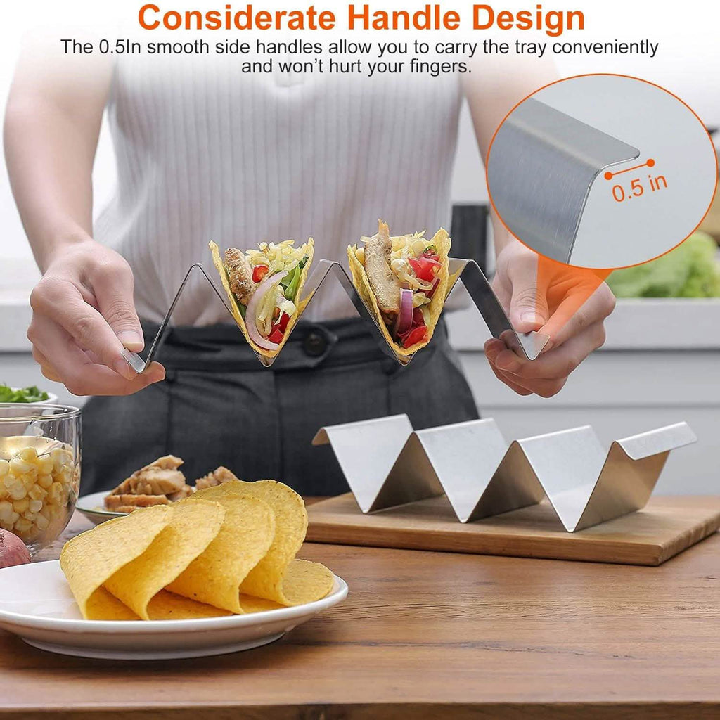 6-Piece: Stainless Steel Taco Holders