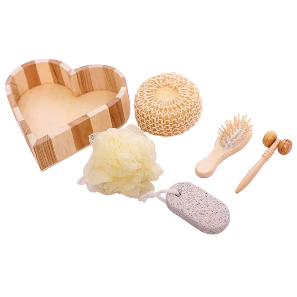 6-Piece: Wooden Bath Gift Set