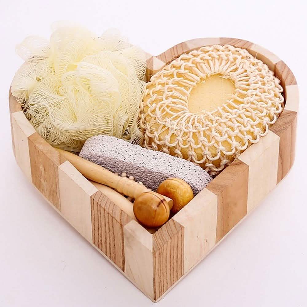 6-Piece: Wooden Bath Gift Set
