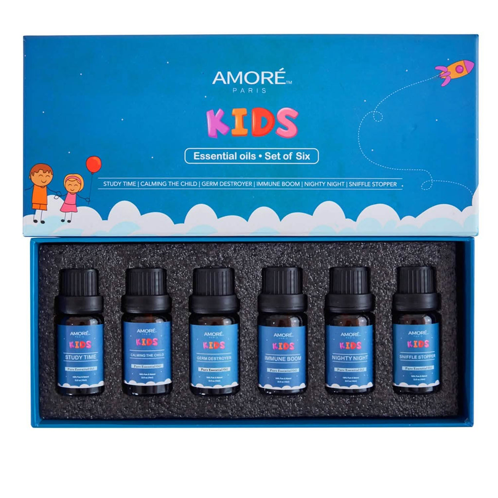 6-Pieces Set: Natural Aromatherapy Kids Safe Essential Oils Starter Set