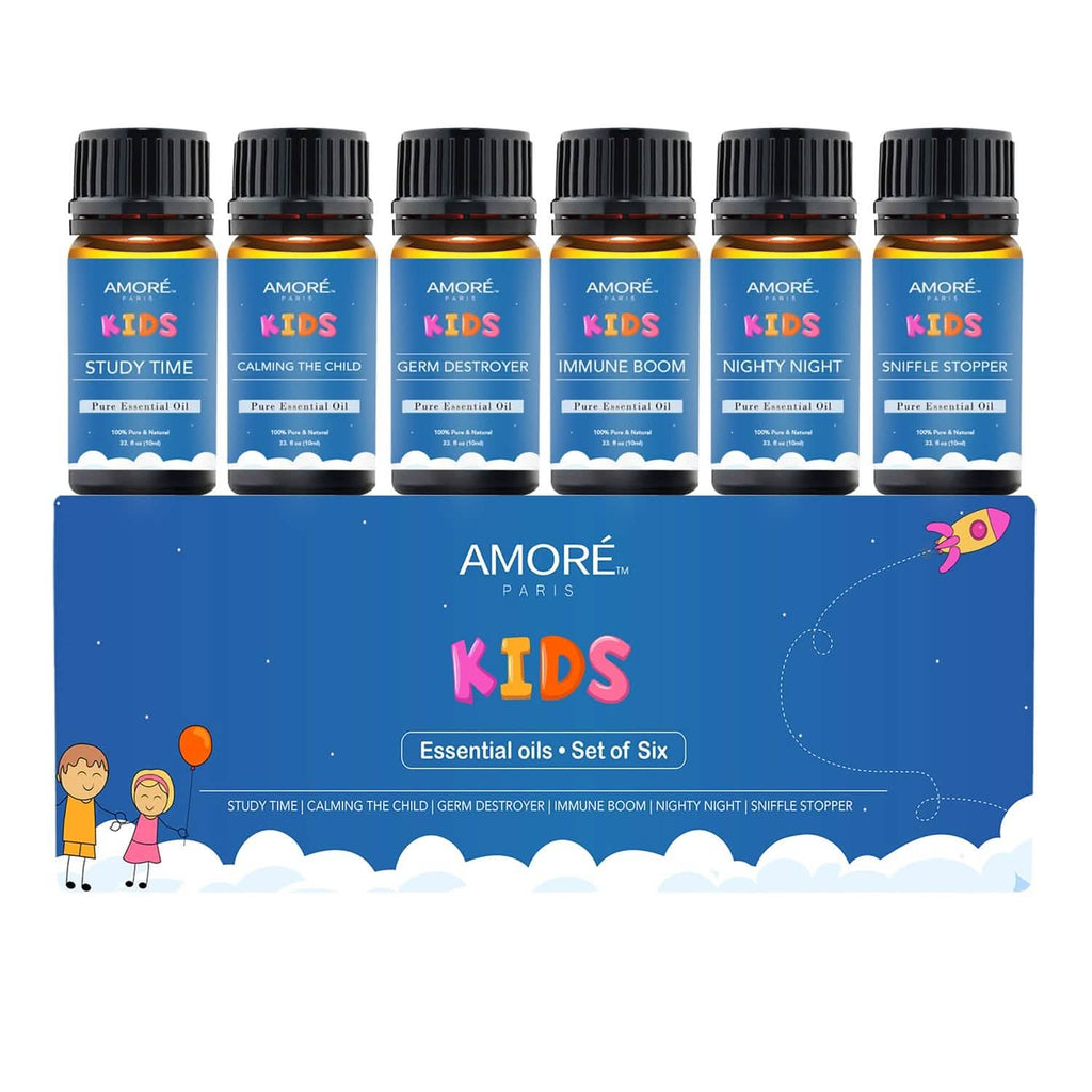 6-Pieces Set: Natural Aromatherapy Kids Safe Essential Oils Starter Set