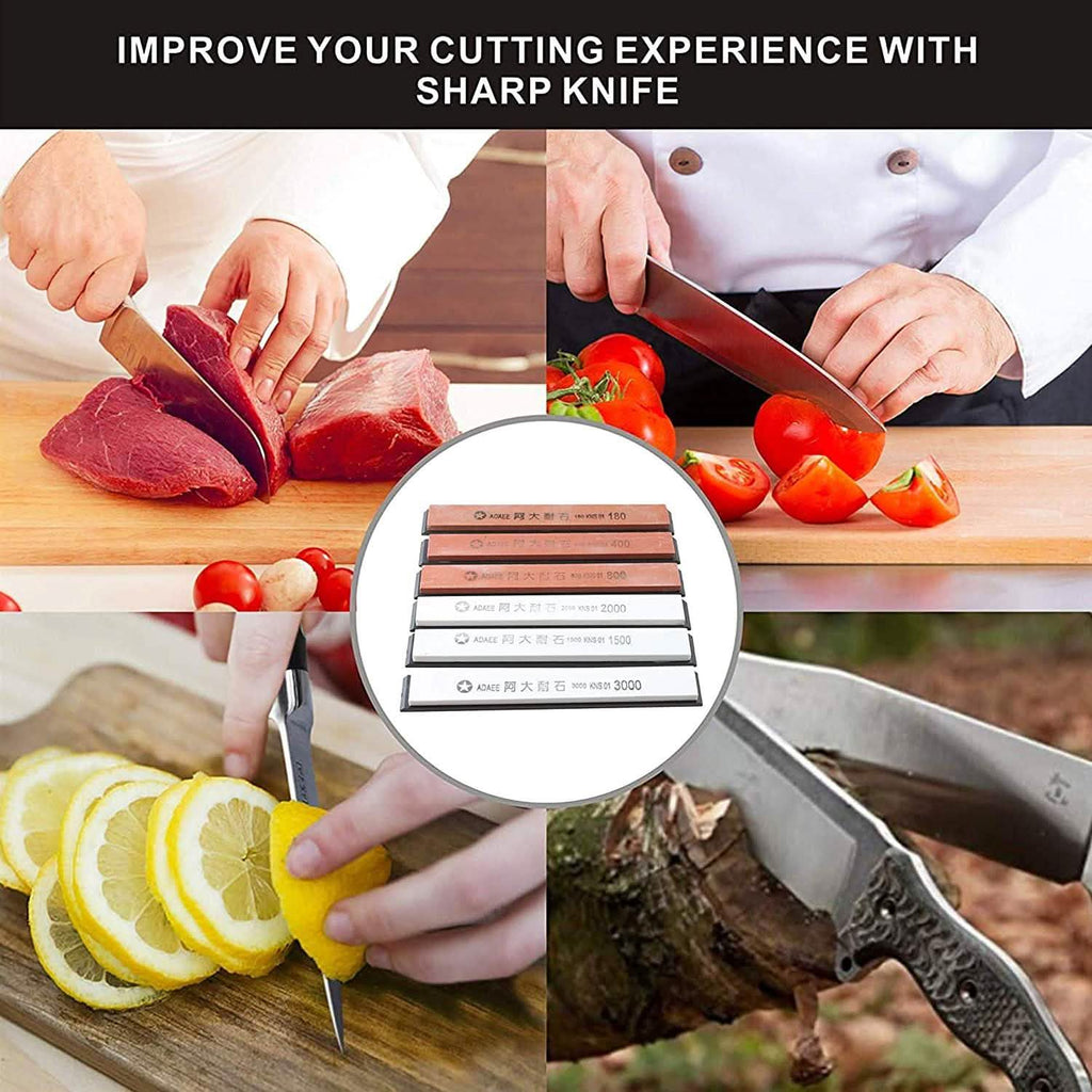 6-Pieces: Sharpening Stones Set Kitchen Knife Sharpener