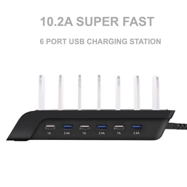 6 Port USB Charging Station
