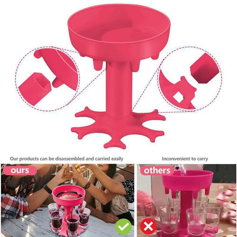 6 Shot Glass Dispenser and Holder