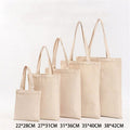 6 Sizes Shopper Tote Canvas Bag Reusable Shopping Bag Eco-friendly Cloth Bags Foldable Pouch Grocery Packages Shoulder Handbag