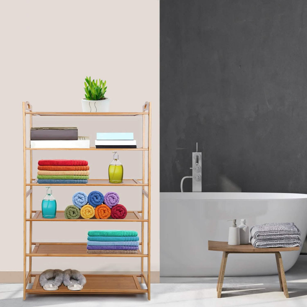 6 Tier Bamboo Shoe Rack Organizer