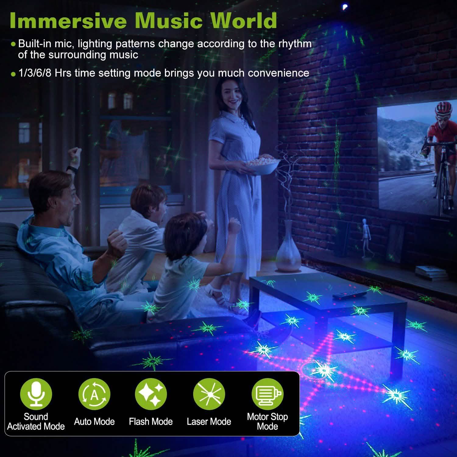 60 Pattern Laser Stage Light Sound