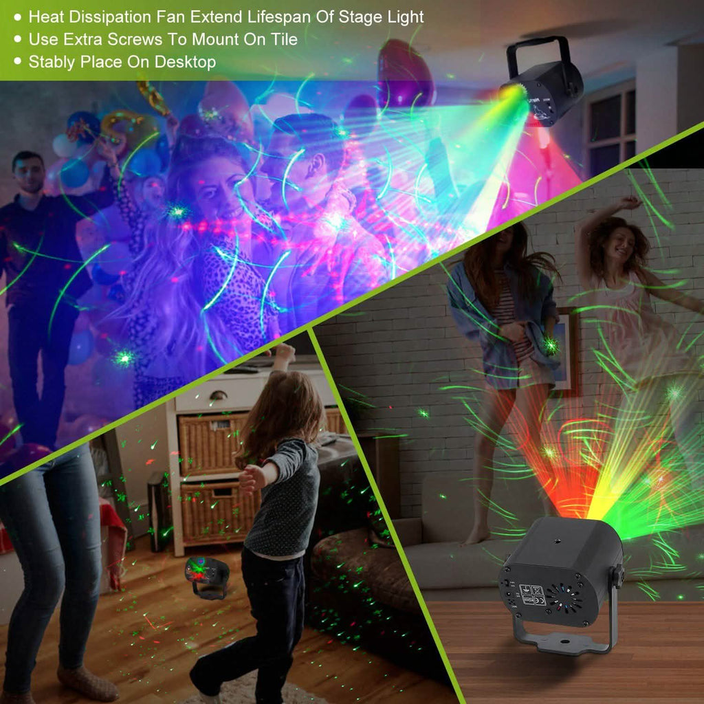 60 Pattern Laser Stage Light Sound