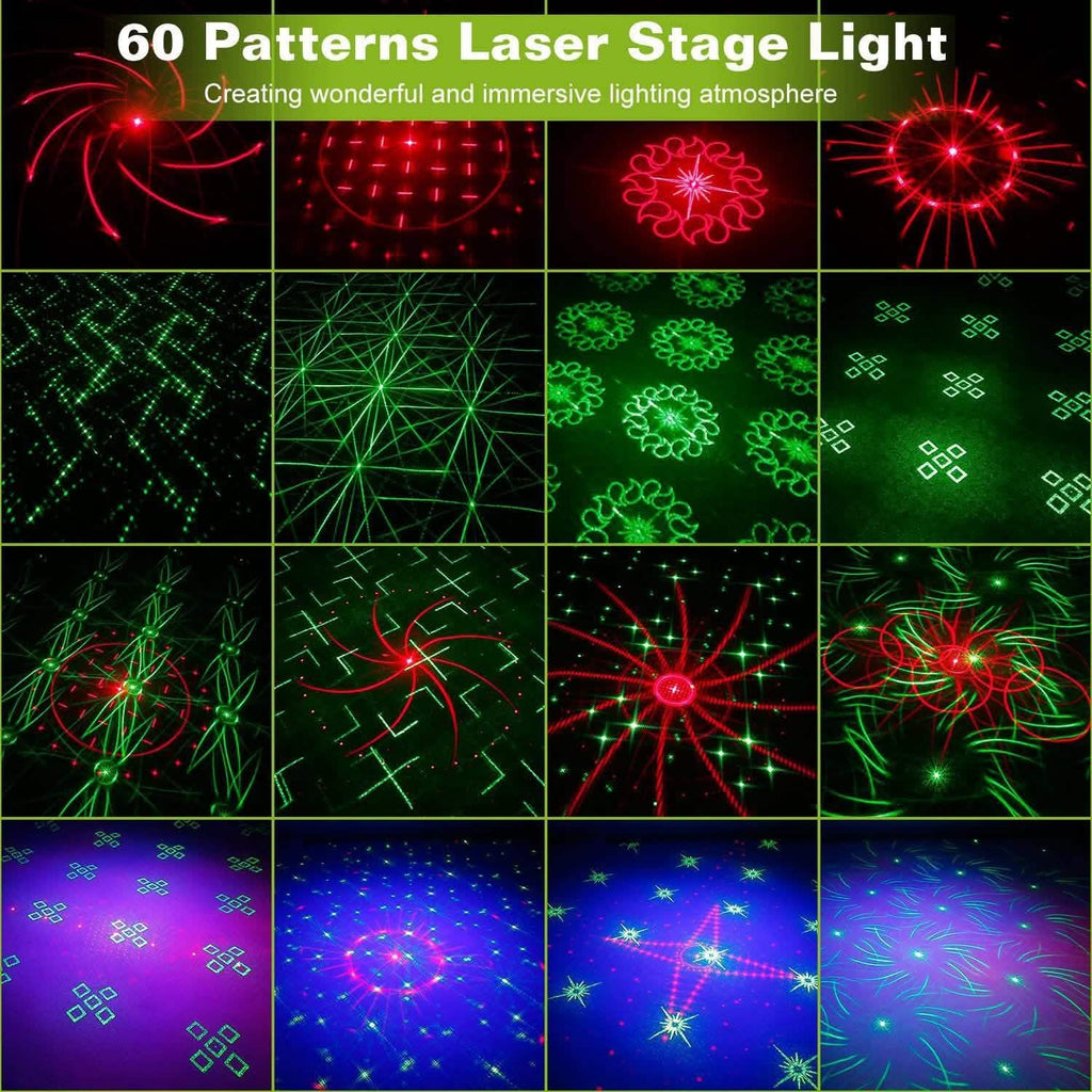 60 Pattern Laser Stage Light Sound