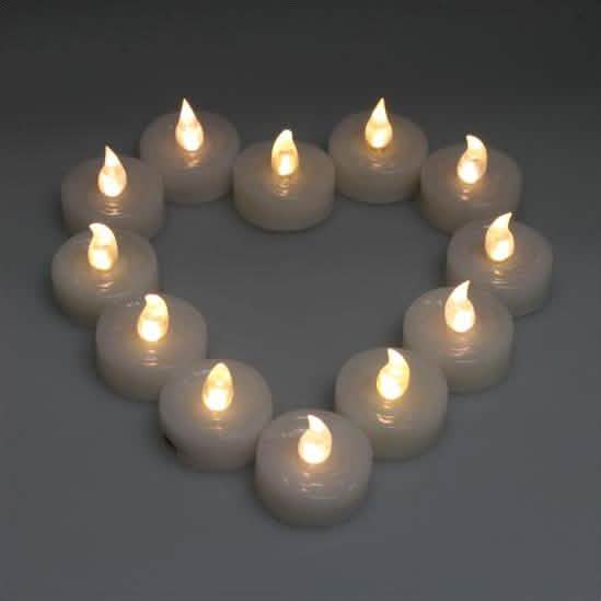 60-Piece: Warm White LED Light Wedding Party Flameless Candle