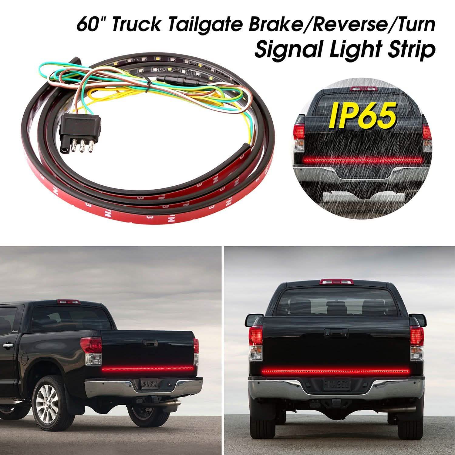60" Truck Tailgate Brake/Reverse/Turn Signal LED Light Stip