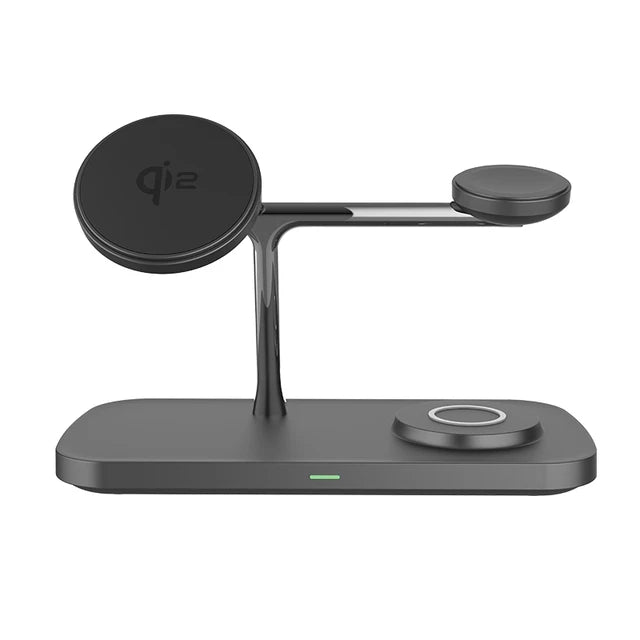 Multi functional QI2 wireless charging desktop magnetic three in one charging stand