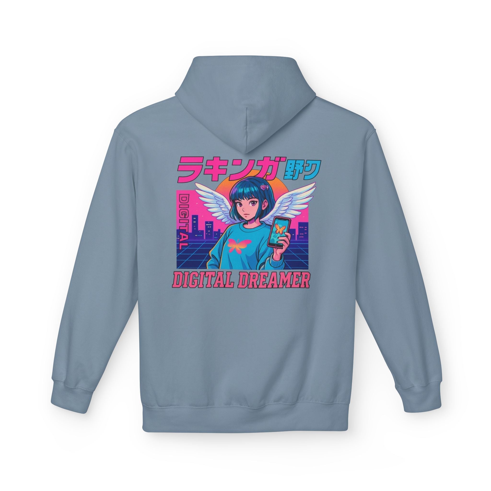 Digital Dreamer Unisex Fleece Hoodie, Cozy Graphic Sweatshirt, Anime Style Hoodie, Perfect Gift for Gamers, Casual Streetwear