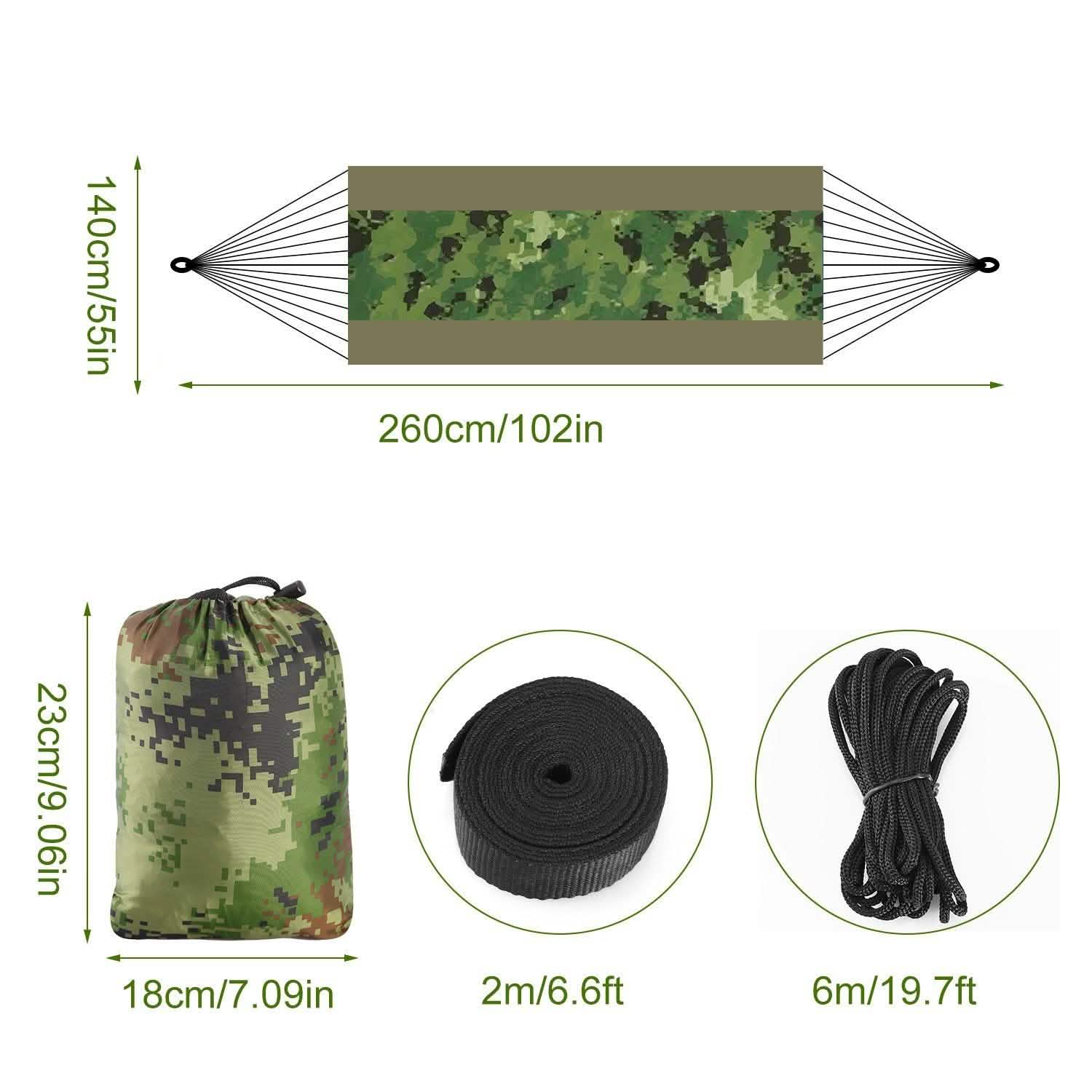 600lbs Load 2 Persons Hammock with Mosquito Net