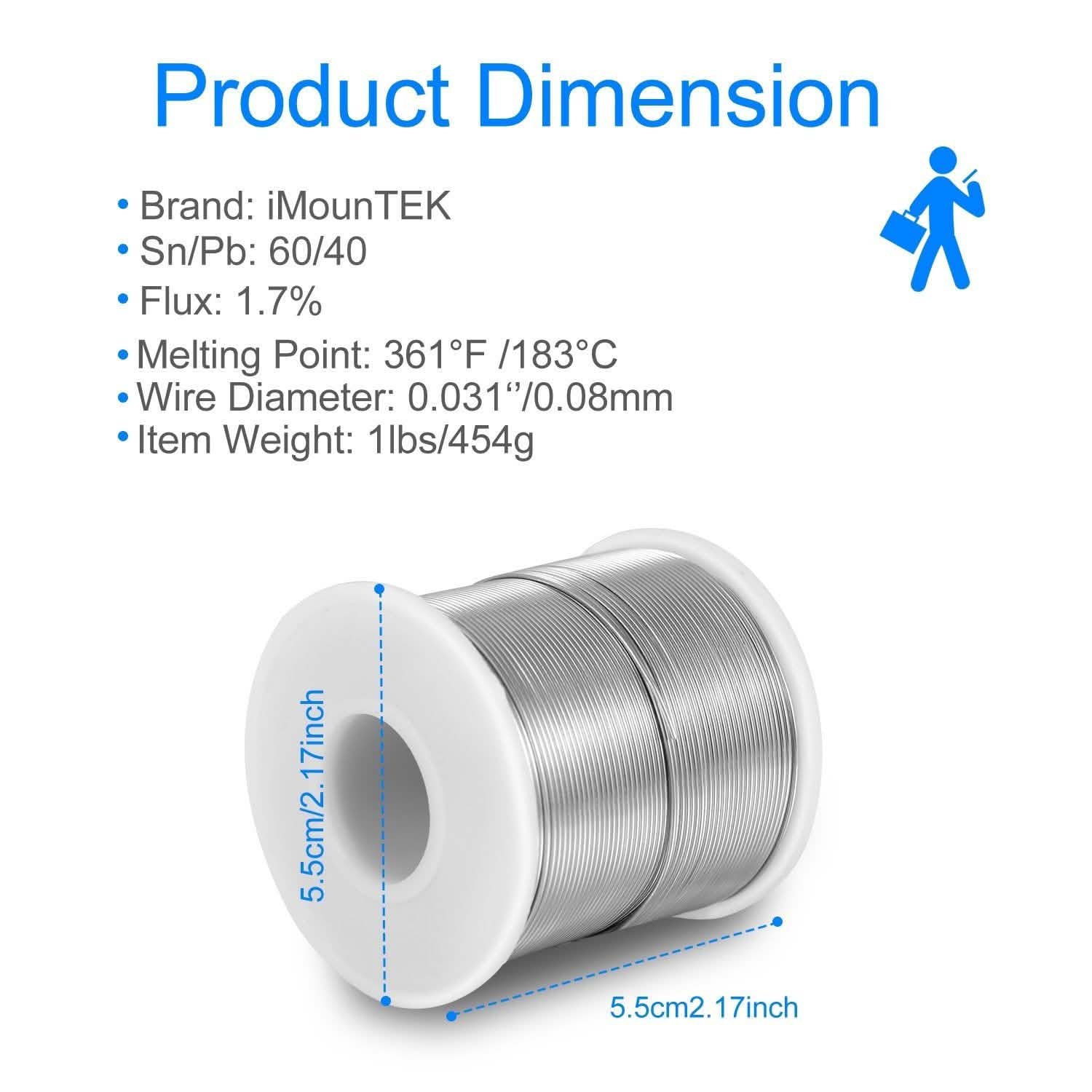 60/40 Tin Lead Rosin Core 0.8mm 1.7% Flux Electrical Solder Wire