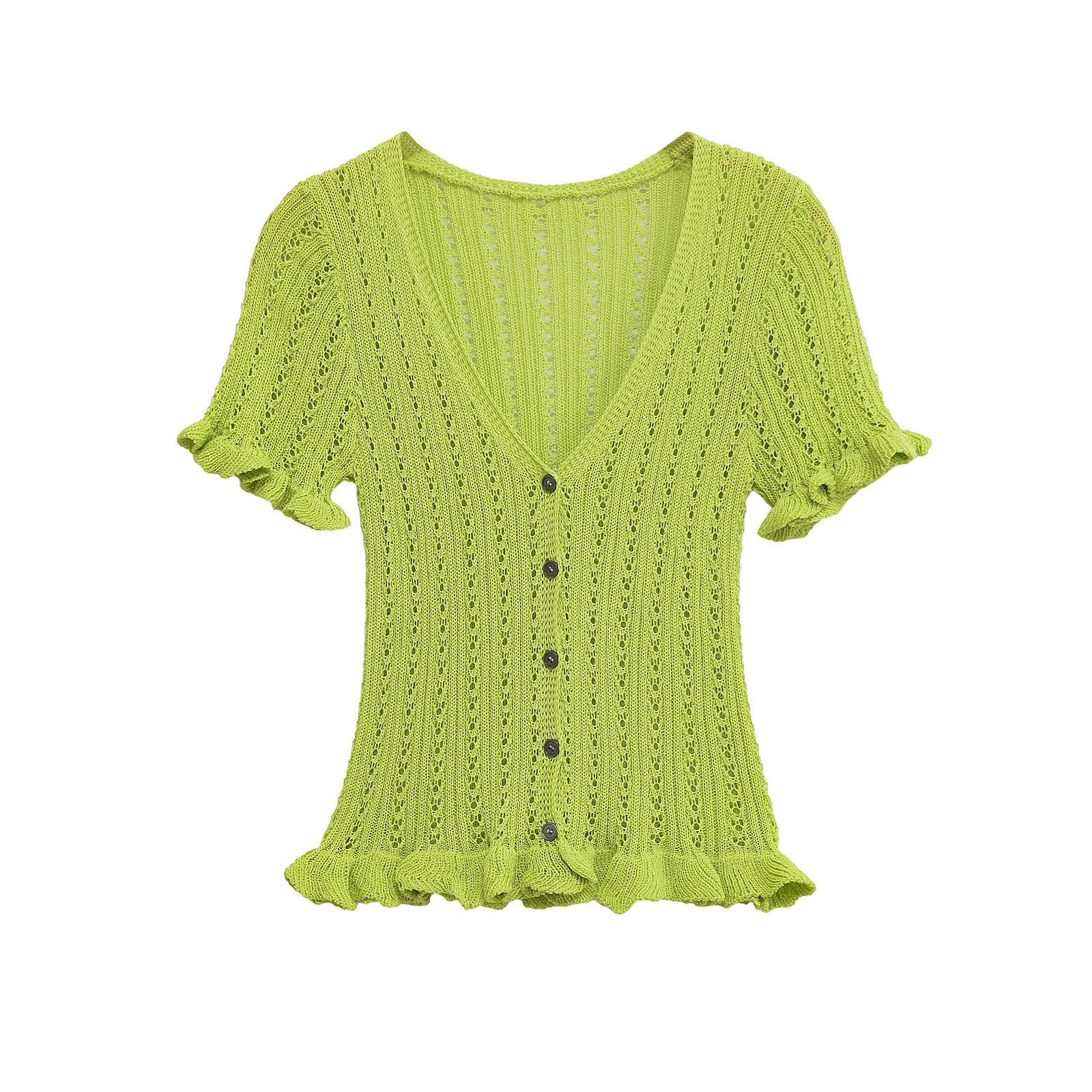 Spring New  Style Round Neck Solid Color Loose Knit Sweater for Women