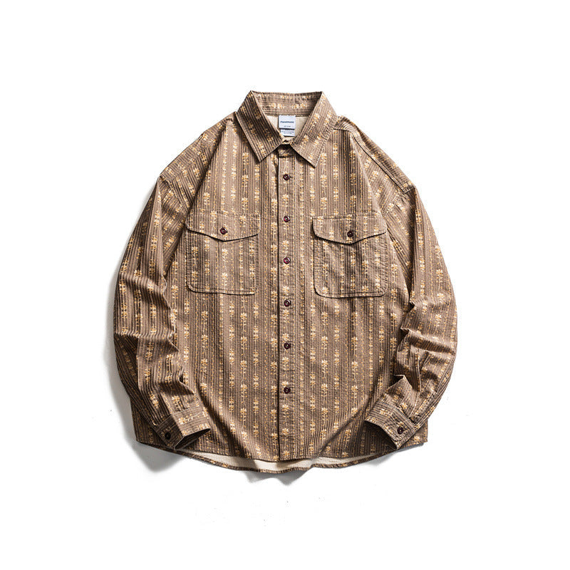 Striped long sleeved shirt for men and women