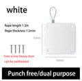 Punch Free Door Closer Household Simple Buffered Door Closer Pull Rope Closed Sliding Door Mute Automatic Door Closer