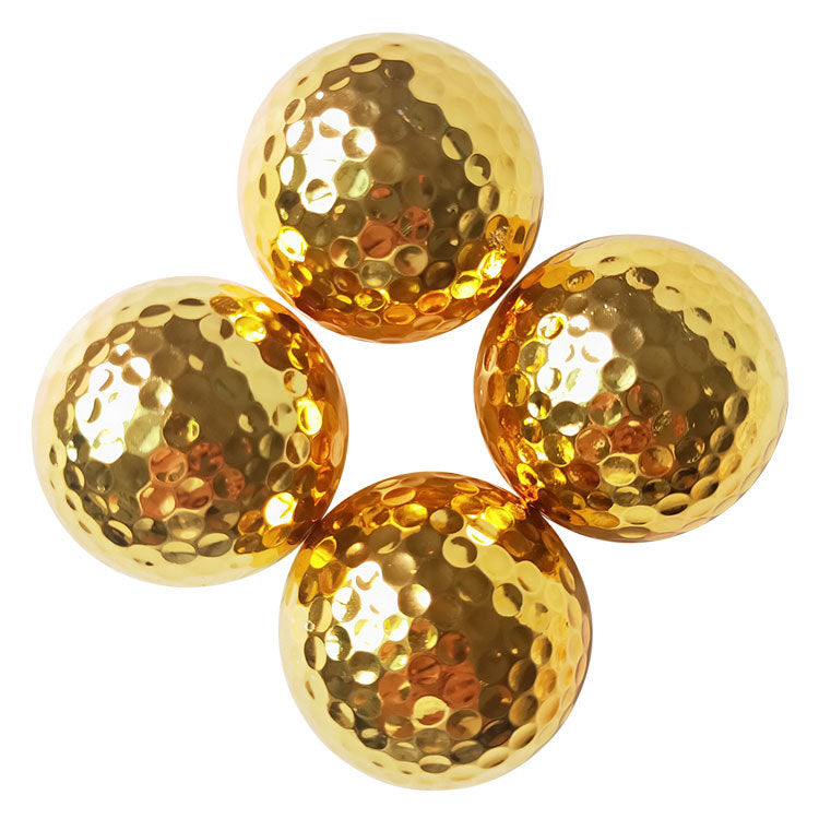 Golf Double Layer Gift Ball Electroplating Golden Golf Ball
