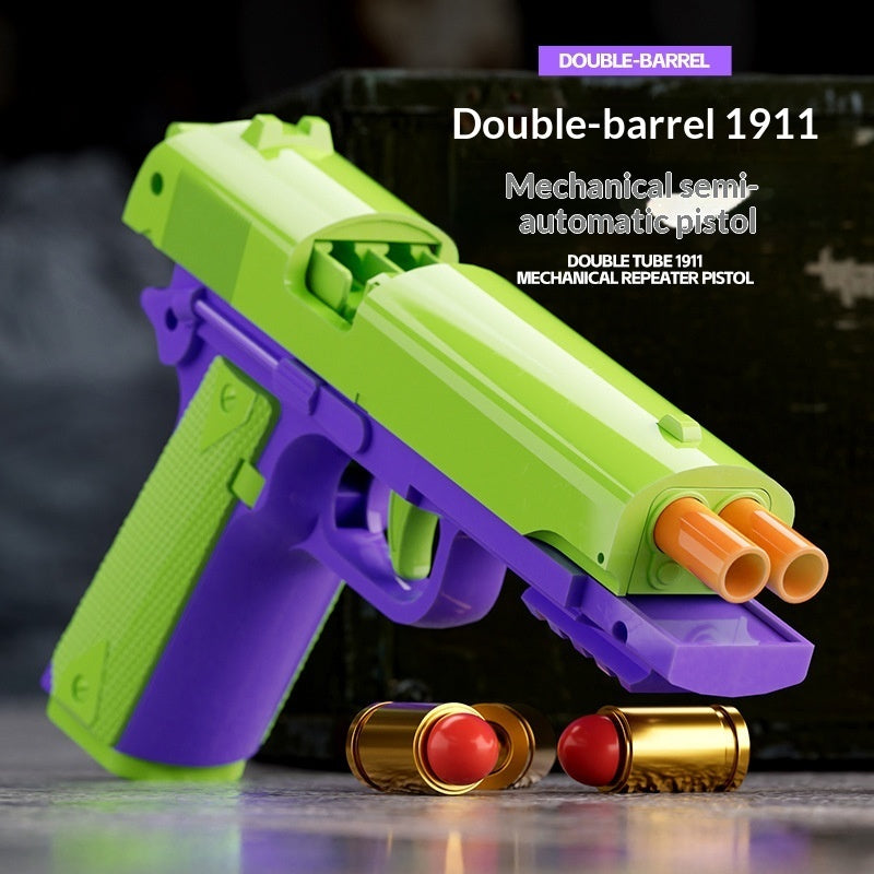 Toy Gun With Dual Barrel Ejection