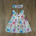 Girls' Dress Ins Hot Summer Baby Sleeveless Floral Dress Two-piece Set