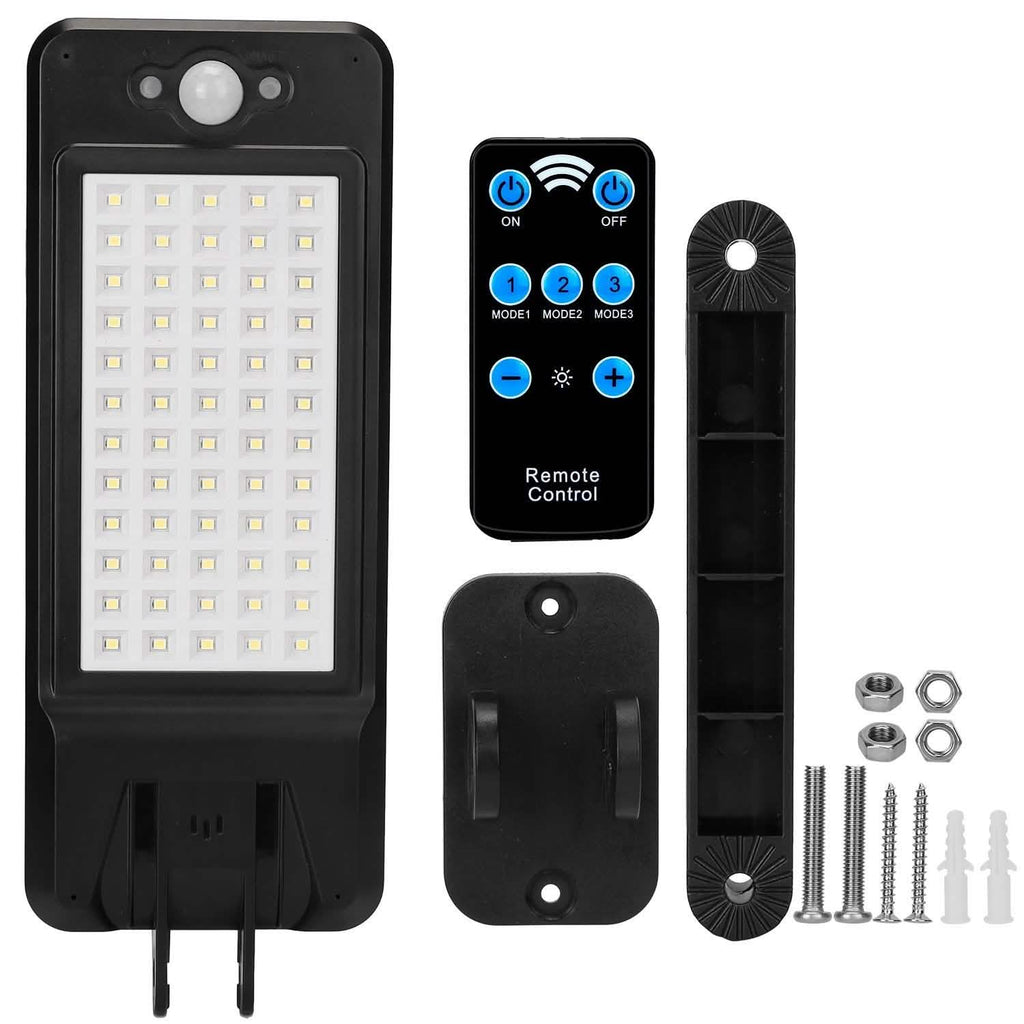60LEDs Solar PIR Motion Sensor Remote Control Wireless Lamp