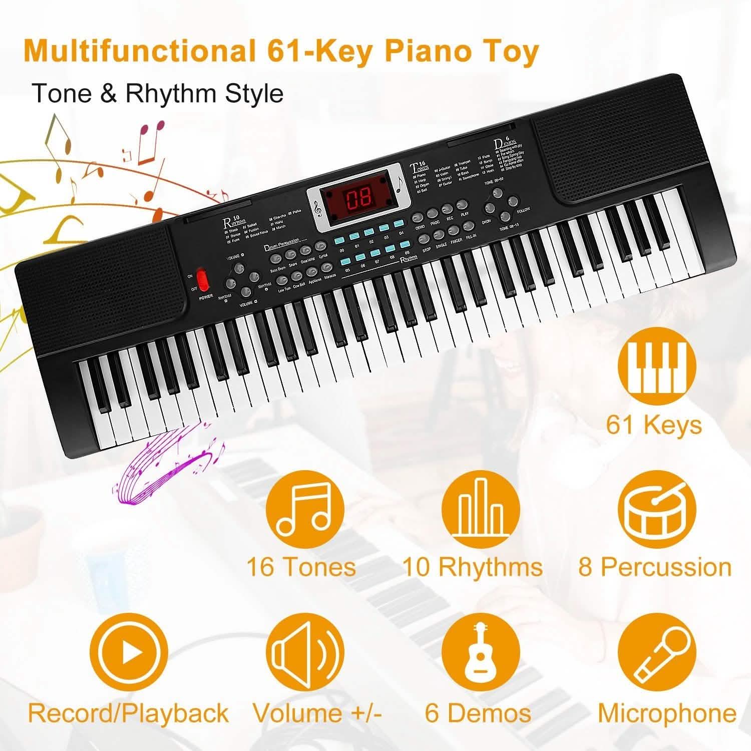 61 Keys Digital Music Electronic Keyboard