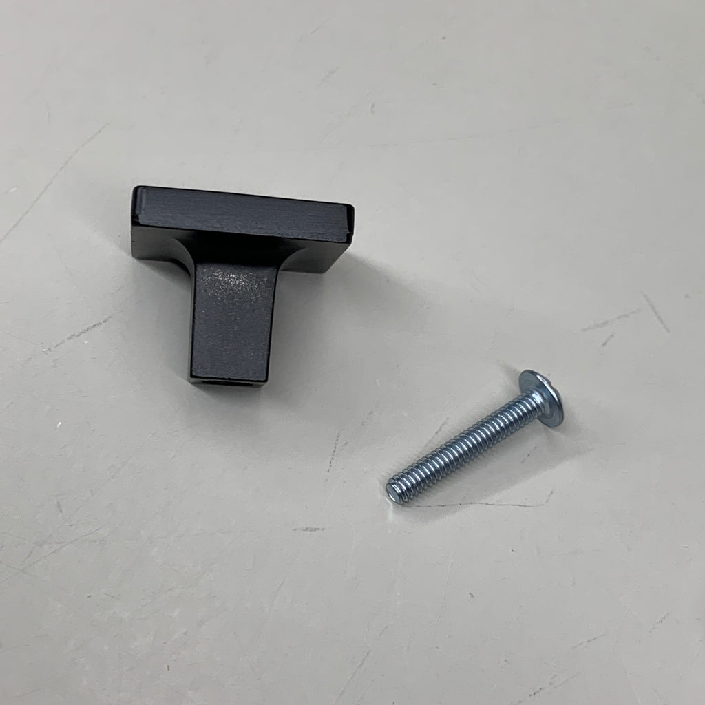 BERENSON (25 PACK) Contemporary Advantage One Square Knob Matte Black 0951-1055-P