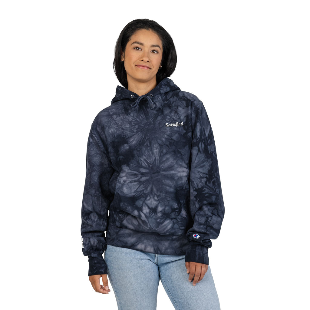 Tie-Dye Champion Hoodie - Cozy and Stylish Unisex Embroidered Sweater