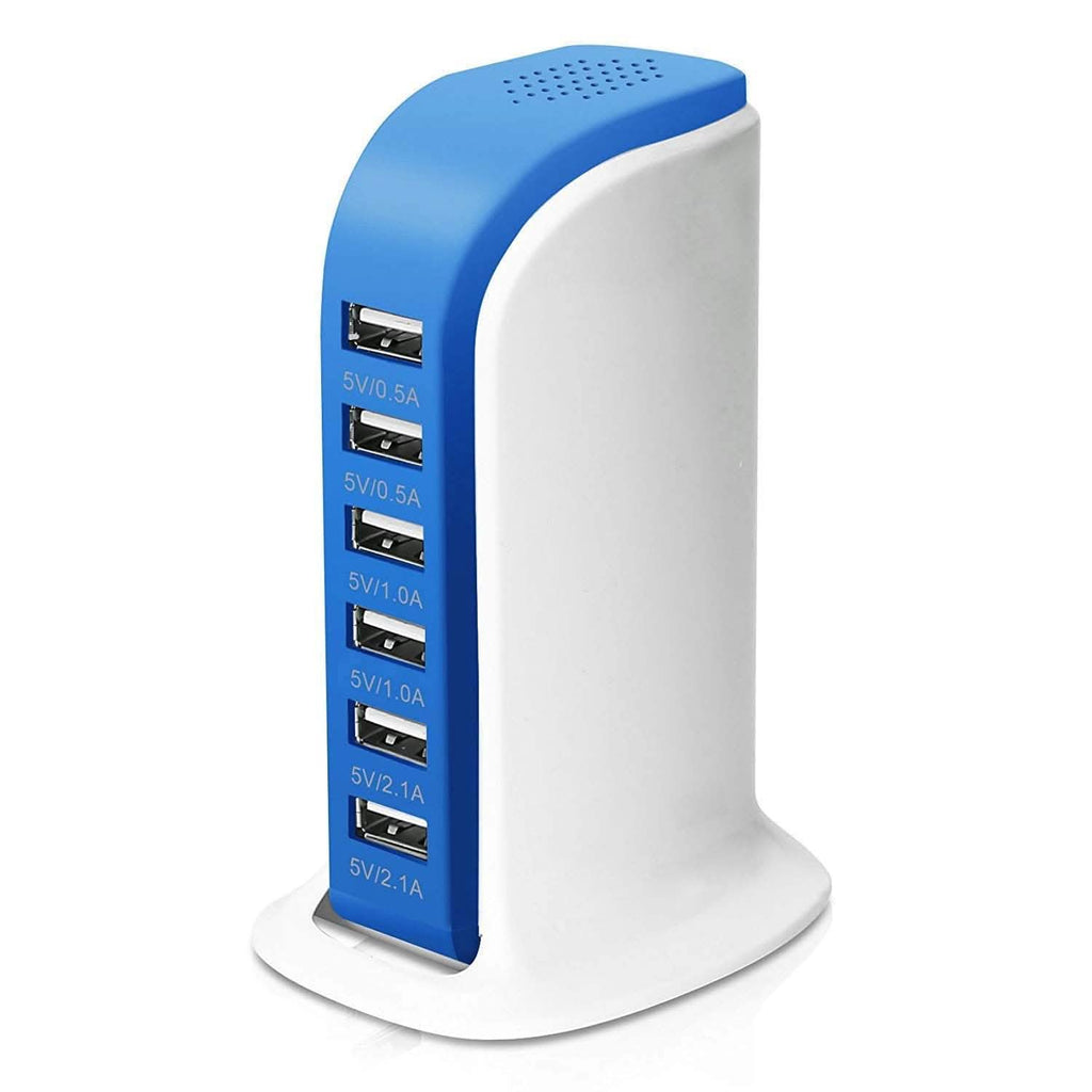 40-Watt 6-Port USB Charging Station for Smart Phones and Tablets