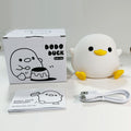 Duck Silicone Night Light for Children with Timer Usb Rechargeable Dimming Touch Lamp Sleeping Bedroom Cartoon Animal Decor Gift