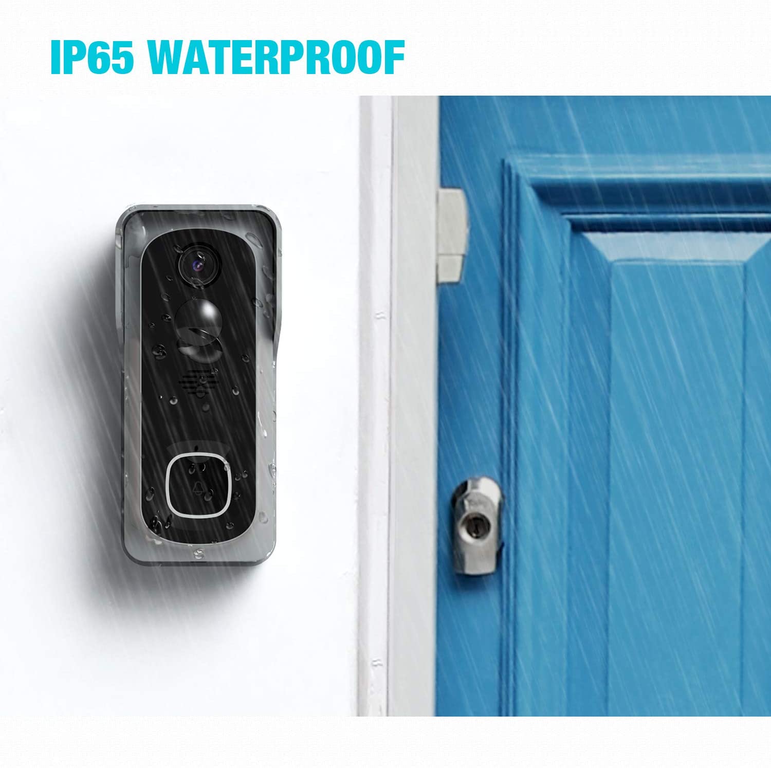 Silarius SIL-DOORBELL2MPBSDB 2MP, WiFi Battery Powered Smart Doorbell Camera + Chime (Outdoor IP65), Cloudedge app , includes 32GB MicroSD card